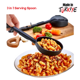 Fireproof Non-Stick Teflon 3 in 1 Serving Plastic Spoon Set