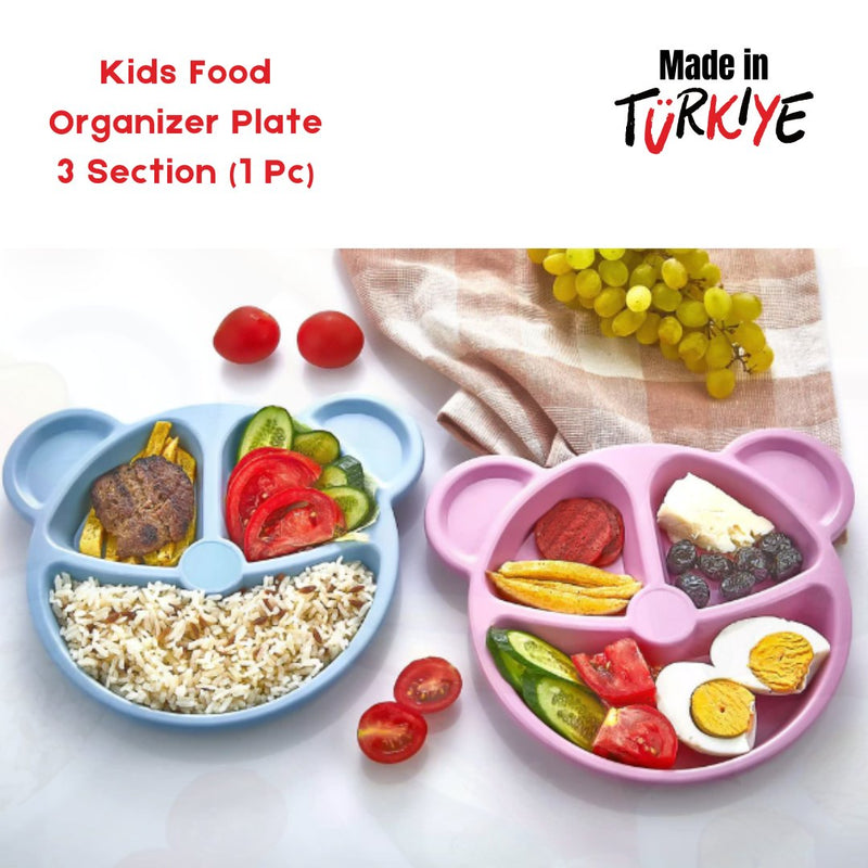 1 Pcs Plastic Kids Food Organizer Plate