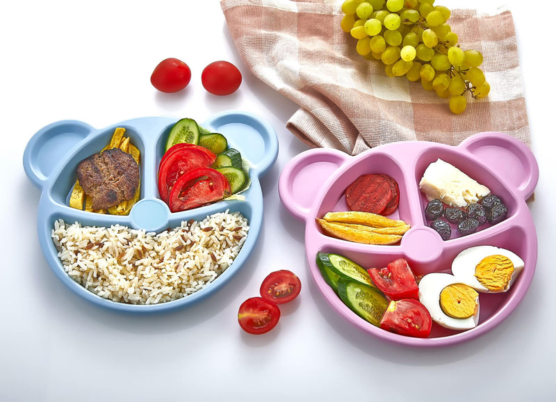 1 Pcs Plastic Kids Food Organizer Plate