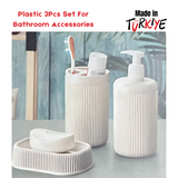 Plastic 3Pcs  Set For Bathroom Accessories