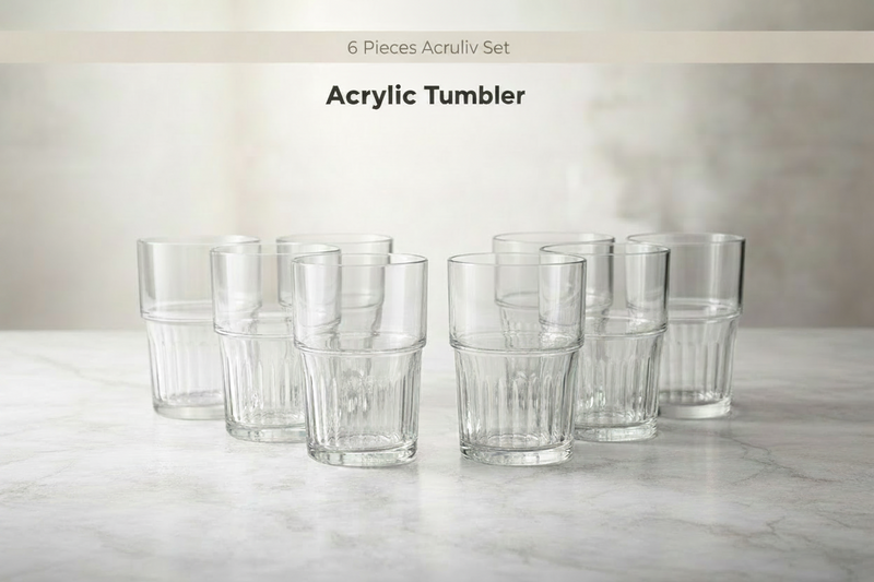 Acrylic Crystal Grip Drinking Glass (400ml)