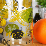 Glass Bottle 1000ml Lemonade Design