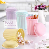 Pastel Macaron Style Food Storage Container – Decorative Kitchen Storage Cup