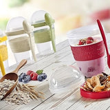 3 Pcs Liquid Container with Cereal Container on Top 600 ml