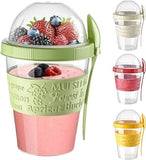 3 Pcs Liquid Container with Cereal Container on Top 600 ml