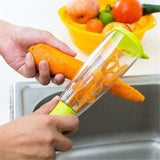 Vegetable peeler with saver box