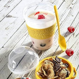 3 Pcs Liquid Container with Cereal Container on Top 600 ml