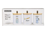 Glass Containers 3 Pieces Set