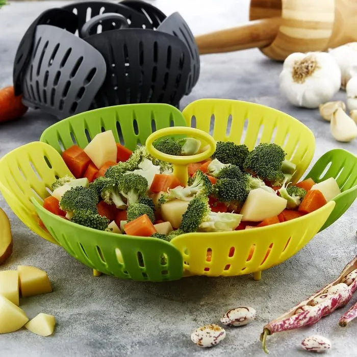 KARALI Folding Steamer Basket – Expandable, Durable, and Easy-to-Use Kitchen Essential