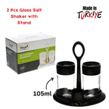 2 Pcs Glass Salt & Pepper Shaker Set 105ml