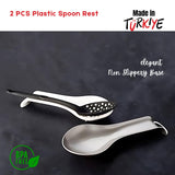 2 Pcs Plastic Spoon Rest | Ladle Rest