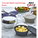 3 Pcs Set Plastic Food Storage Boxes