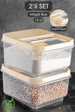 12 LT Mega Size Flour Pulses Storage Container with Sliding Lid