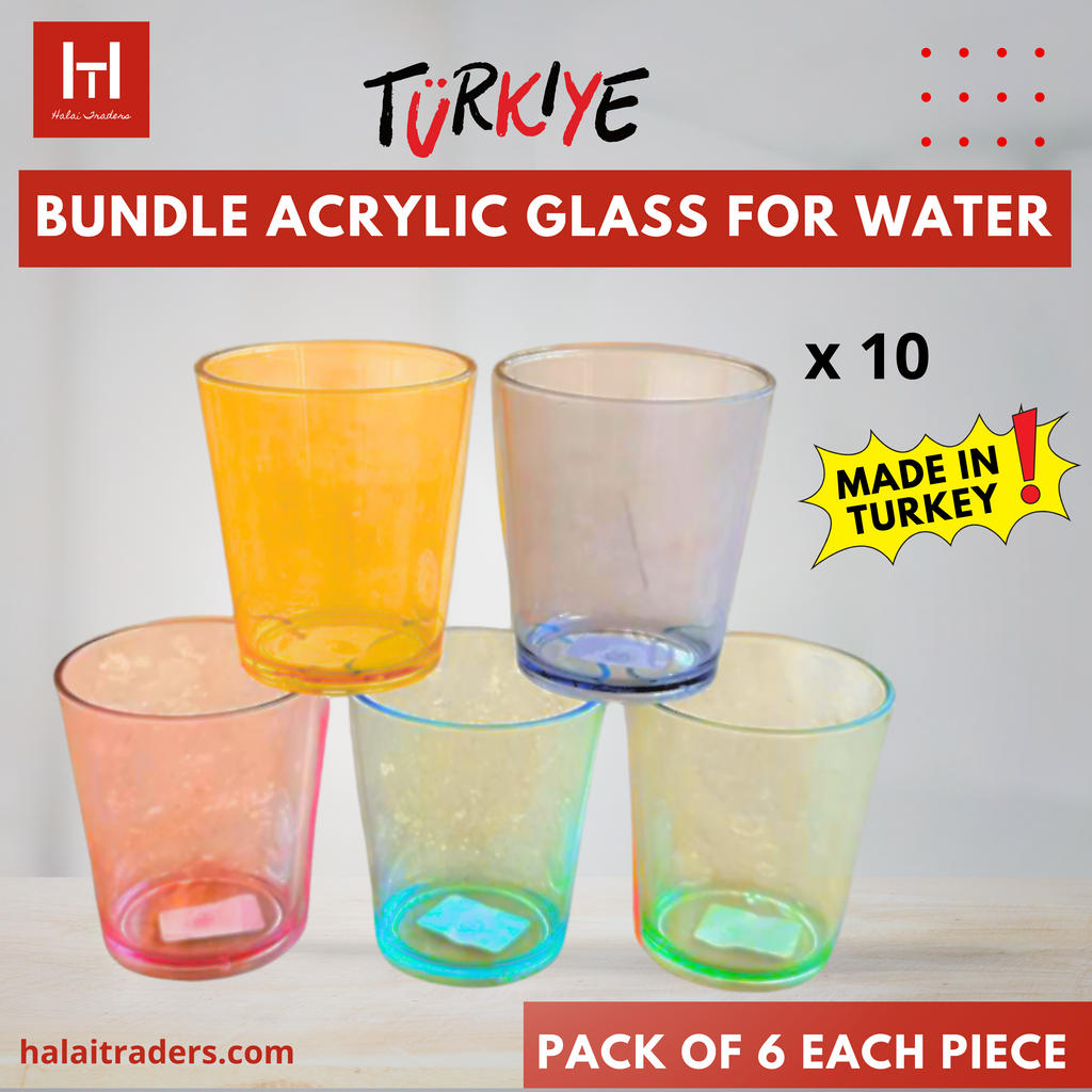 Bundle Acrylic Glass for Water Pack of 10