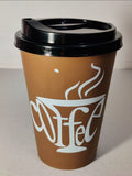 2 Pcs Printed Plastic Coffee Cups 500ml (L3.5xW3.5xH5.0)Inches