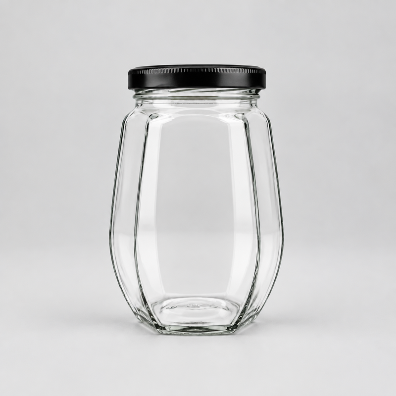 Alshifa Glass Jar 500g (Only Black lids available)