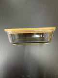 Acrylic Food Storage Box with Bamboo Lid 500ml (3.5 x 5.8 x 2.3) Inches