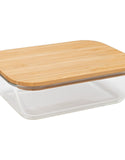 Acrylic Food Storage Box with Bamboo Lid 500ml (3.5 x 5.8 x 2.3) Inches