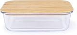 Acrylic Food Storage Box with Bamboo Lid 500ml (3.5 x 5.8 x 2.3) Inches