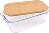 Acrylic Food Storage Box with Bamboo Lid 500ml (3.5 x 5.8 x 2.3) Inches