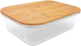 Acrylic Food Storage Box with Bamboo Lid 500ml (3.5 x 5.8 x 2.3) Inches