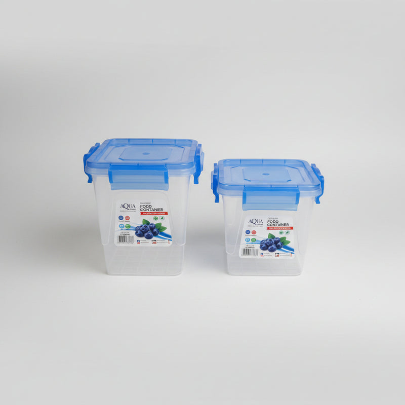 Single 1700ml Plastic Food Storage Container with Clip Lid