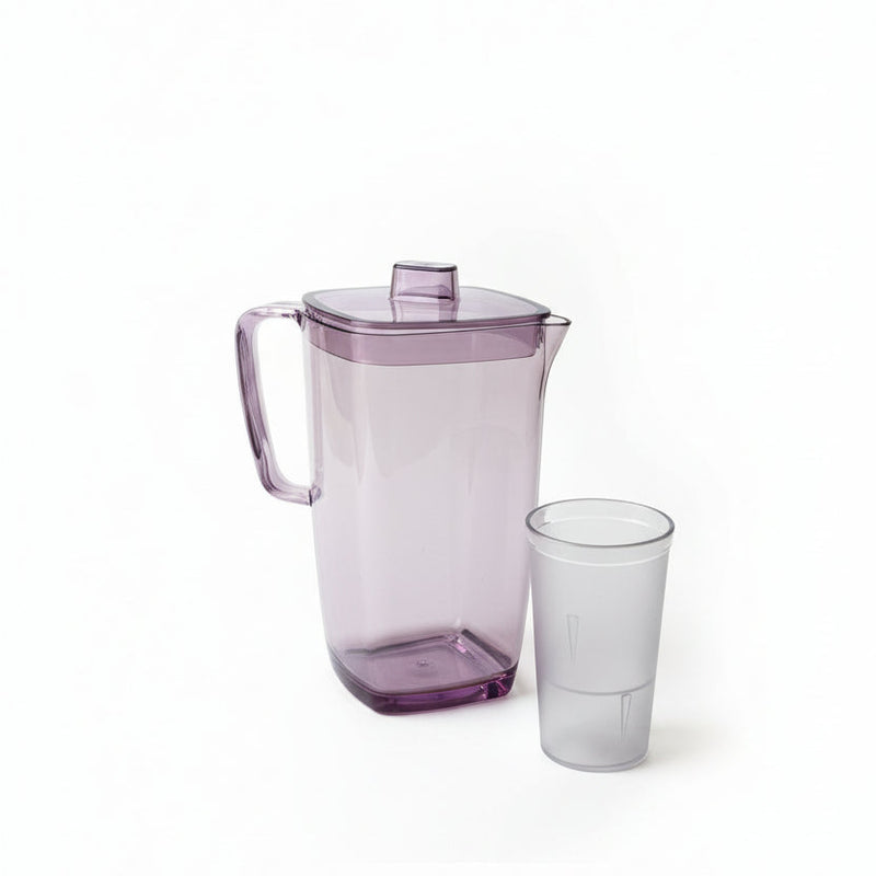 Acrylic Jug + Unbreakable Frosted Glass Combo