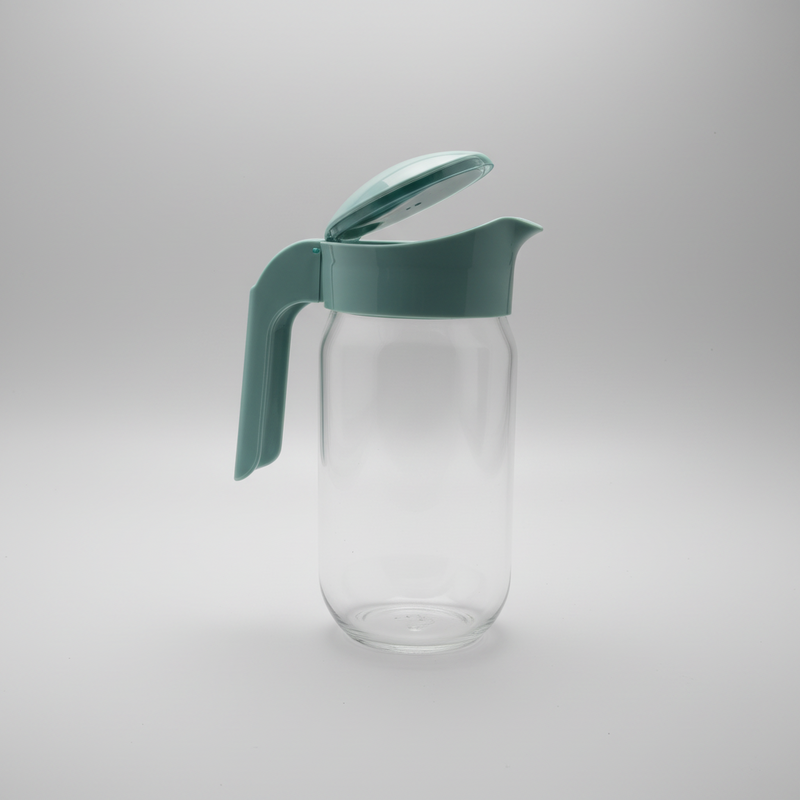 1000cc Premium Glass Pouring Jug with Flip Lid – Made in Turkey