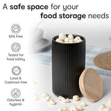 AIRTIGHT RETRO STORAGE BOX 850 Ml WITH ( WOOD LID )