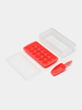 PLASTIC  TROPICAL ICECUBE MAKER WITH SPOON AND CONTAINER