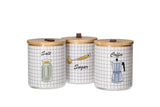 Glass Containers 3 Pieces Set