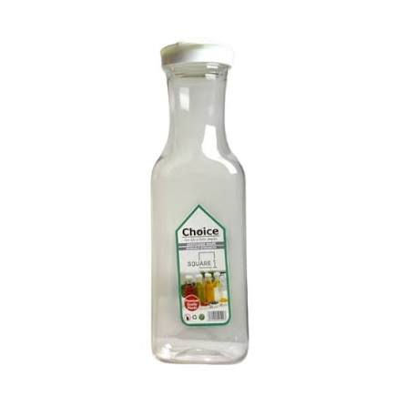 Premium 1.7L Square Plastic Water Bottle with Lid