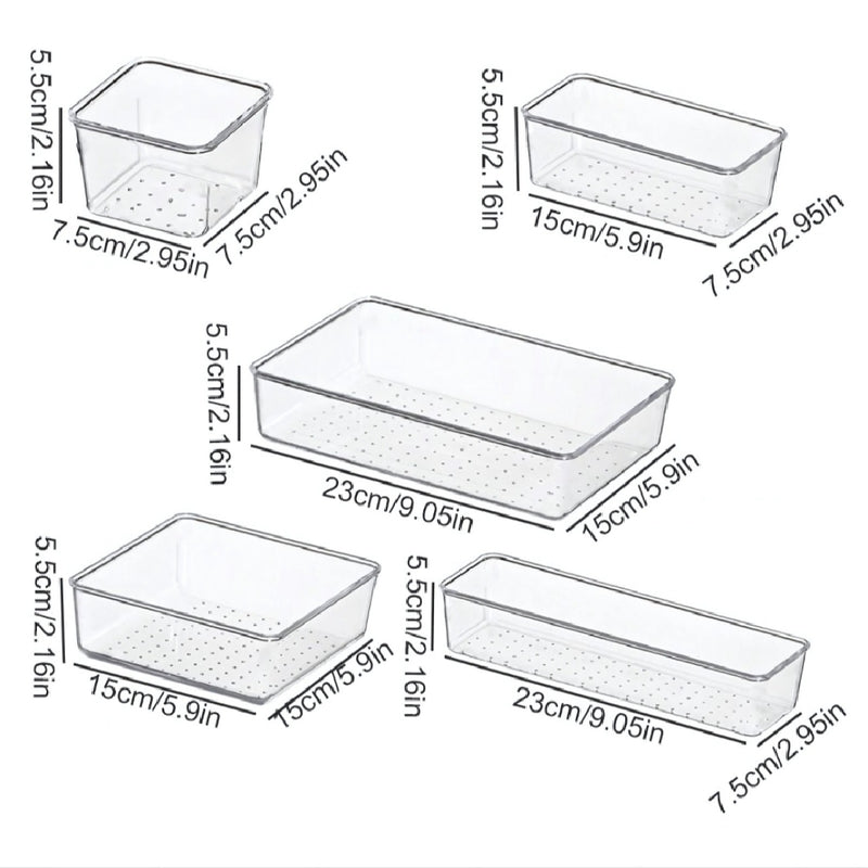 Multipurpose Drawer Acrylic Organizer Set